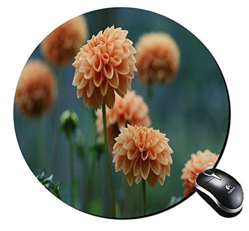 BlueBerry Design Mousepad orange Floral Round Mouse pad