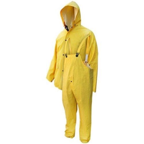 Bob Dale 95-1-601-S 3PC PVC Polyester Rain Suit, Small, Yellow
