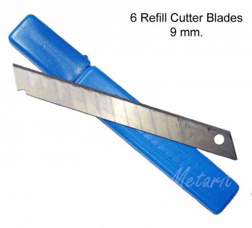 Paper Cutter Snap Off Blade Knife 9 mm. Refill Stainless Quality Teppichmesser