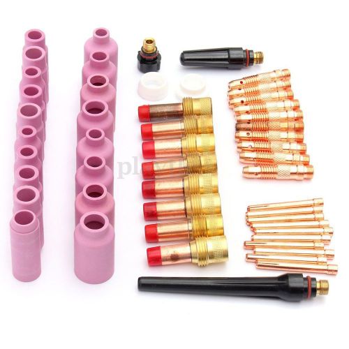 51pcs tig kit &amp; tig welding torch accessories consumables fit wp-17/18/26 series for sale