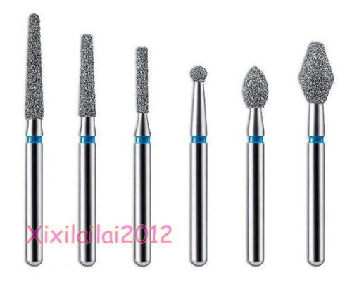 Nice 100pc/set dental diamond burs for high speed handpiece medium fg 1.6mm for sale