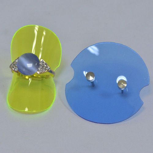 25 x blue dual purpose plastic display for rings earrings stand jewelry holder for sale