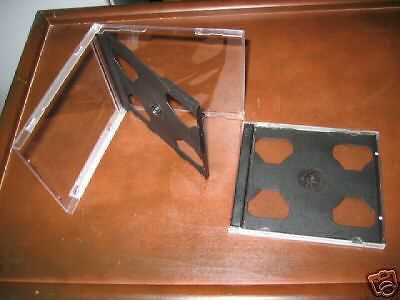 1200 NEW DOUBLE 2 CD JEWEL CASES WITH BLACK TRAY 2CD