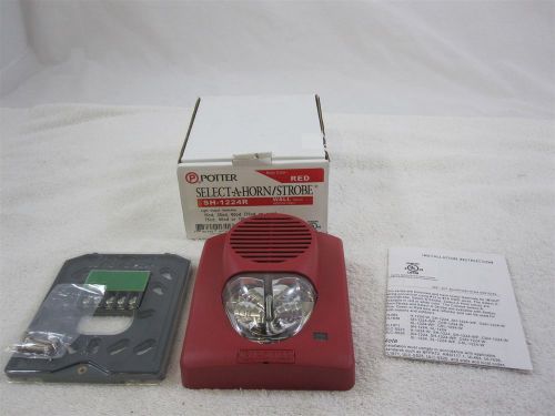 Potter / Amseco SH-1224R Red Wall Mount Indoor Strobe/Horn NEW