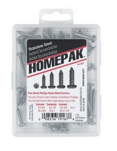Homepak 41955 pan head phillips sheet metal screws for sale