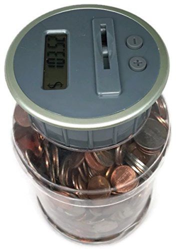 M&amp;R Digital Counting Coin Bank. Batteries included! Personal coin counter/mon...