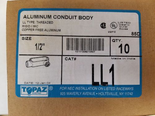 Topaz ll1- 1/2&#034; conduit bodies - rigid ll type aluminum (10 per box) for sale