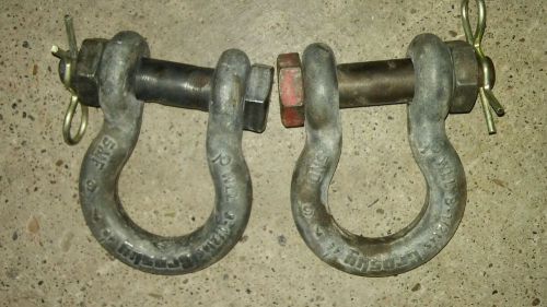 (2) crosby 8-1/2t x 1&#034; clevis shackles for sale