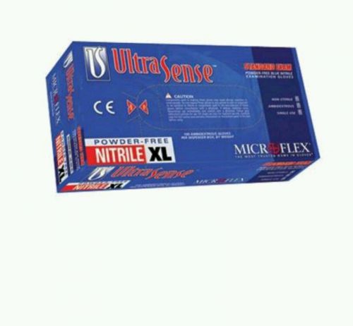 NEW XL MICROFLEX ULTRASENSE  NITRILE EXAM GLOVES -10 BOXES OF 100 GLOVES