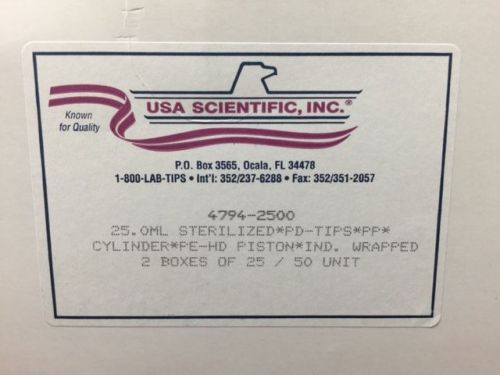 USA Scientific 25.0 ml Sterilized PD-Tips 25/box 4794-2500