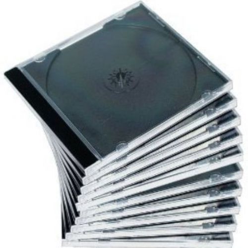 Vact 10.4mm Standard Size CD/DVD/Blu-Ray Jewel Case - 10 Pack