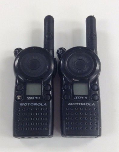 Motorola CLS1110 5-Mile 1-Channel UHF 2-Way Radio Fair Condition Lot of 2