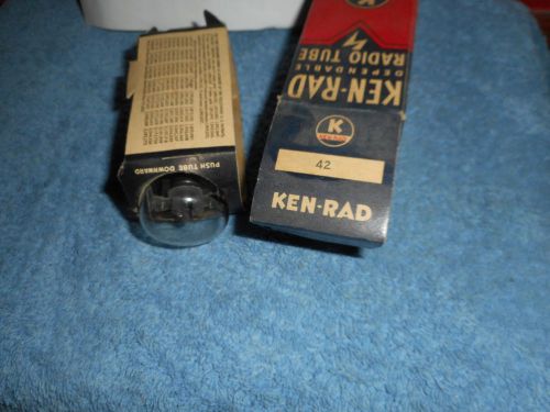 Ken rad 42 radio tube nos vintage vacuum ham radio tube original packaging for sale