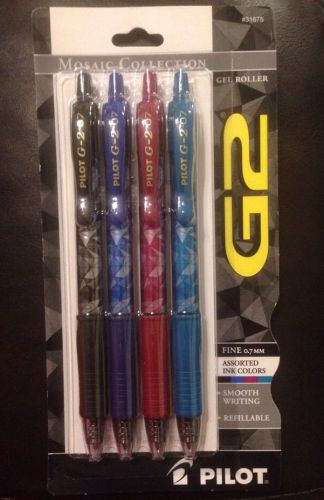 G2 Mosaic Collection 4-pack Gel Pens - 0.7 Mm Pen Point Size - Black Gel-based