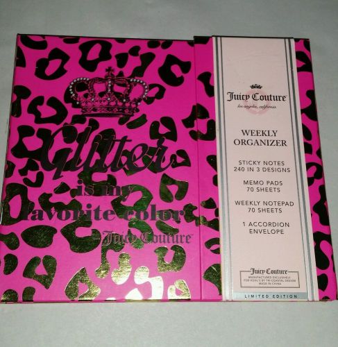 Juicy Couture Limited Edition Weekly Organizer Pink Leopard Print NEW