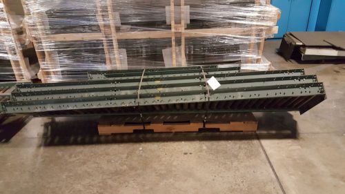 Table roller  5 ten foot sections, 3 five foot sections, 5 stands 45 1/2 tall