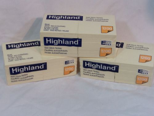 Highland Lot 36 Packs 3600 Sticky Notes 3x3 Self Stick Pad Yellow Paper 3M