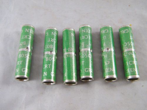 LOT OF 6 ~ NEW ~  BLACKBURN TYPE CU COMPRESSION CONNECTOR  GREEN DIE