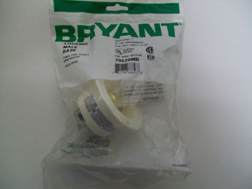 Bryant 70520mb flanged inlet locking male base 20a 125v nema l5-20 2p3w for sale