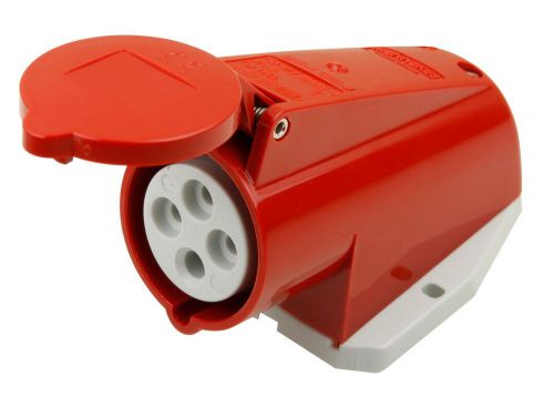 Typ 1268 mennekes wall mounted receptacle socket 400v/ip 44/6h/16a/3p+e/50-60hz for sale