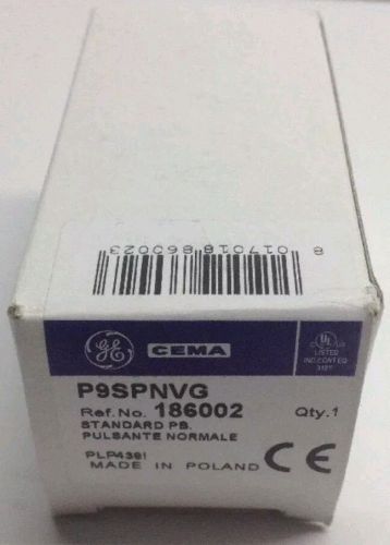 GE P9SPNVG, PUSHBUTTON FLUSH GREEN SQUARE, GE 186002, NEW, FREE SHIPPING