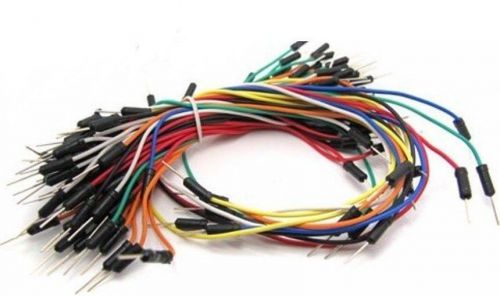 65pcs high quality Solderless Flexible Breadboard Jumper Cable Male For arduino
