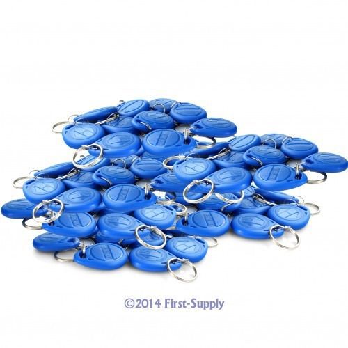 100pcs blue125khz rfid proximity id token tag key ring high-quality brand new for sale