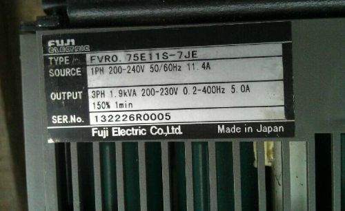 1PCS USED FUJI Inverter FVR0.75E11S-7JE 220V-0.75KW tested