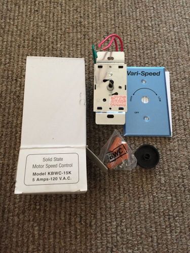 New ~ kb electronics  kbwc-15  kbwc-15k  solid state motor speed control  120vac for sale