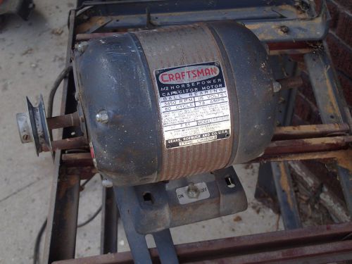 Craftsman 1/2HP 3450 RPM Dual Shaft Electric Motor; Table Saw, Jointer, 7.8 AMP