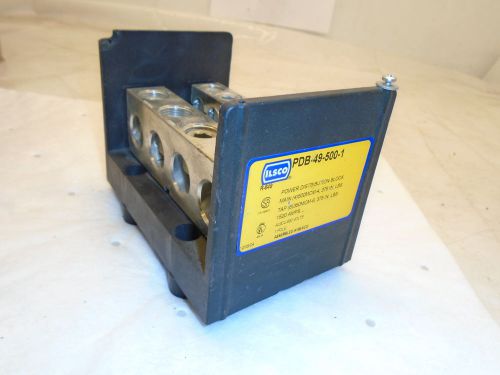Pdb-49-500-1 ilsco dual rated power distribution block; 600 volt ac, 1520 amp for sale