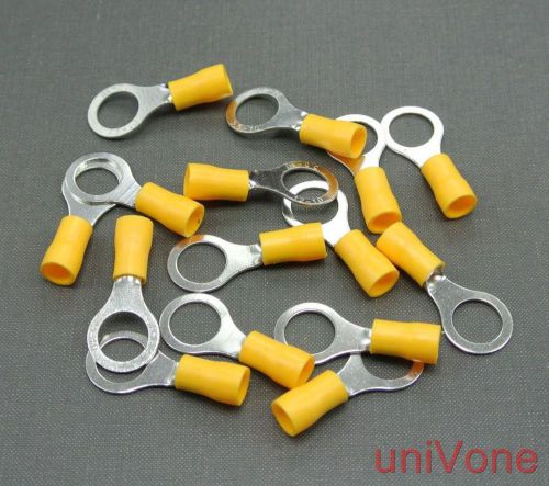 Insulated 3/8&#034; ring terminal crimp 12/10 connector.50pc for sale
