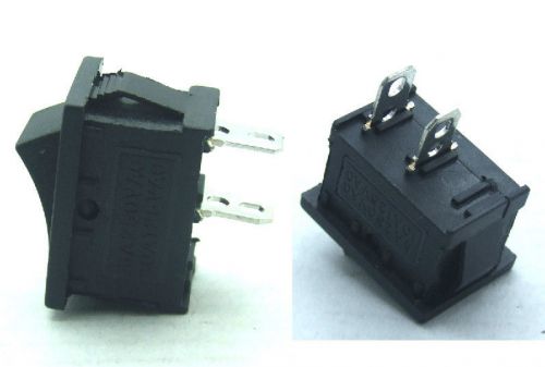 200pcs Black SPST Rocker Switch RY1-101 2-Pin AC 250V 6A 125V 10A ON-OFF Plastic
