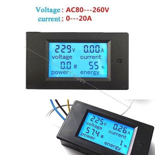 20a ac digital led power panel meter monitor power energy voltmeter ammeter for sale