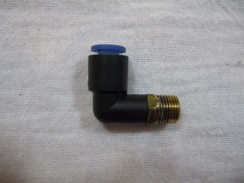 SMC Pneumatics Fitting, KQL06-01S, male elbow, 1/8R(PT) thread, for 6mm OD tube