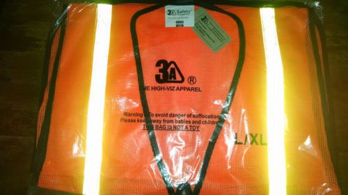 Lot of 22 ansi reflective orange safety vest 3a a1200 l/xl new in bag for sale