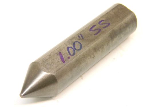 Used straight shank lathe dead center 1.00&#034; shank x 1&#034; point diameter for sale