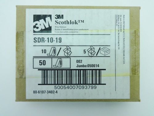 3M ScotchCode SDR-10-19 Wire Marker Tape 50 Rolls 10-19 .215 in. x 8 ft.