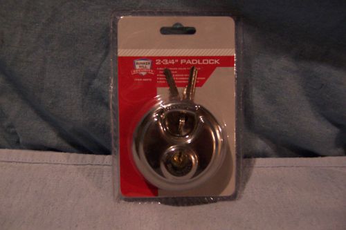 2 3/4&#034; stainless steel round padlock shielded shackle deadbolt lock for sale