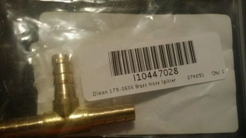 Dixon 179-0606 Brass Hose Splicer Fitting, Tee, 3/8&#034; Hose ID Barbed New