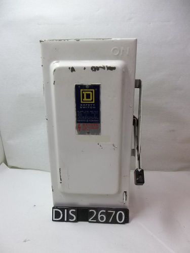 Square D 600 Volt 30 Amp Fused Disconnect (DIS2670)