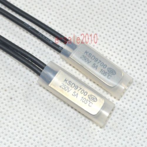 2x ksd9700 105°c nc thermostat temperature control switch bimetal 250v 5a n.c 64 for sale