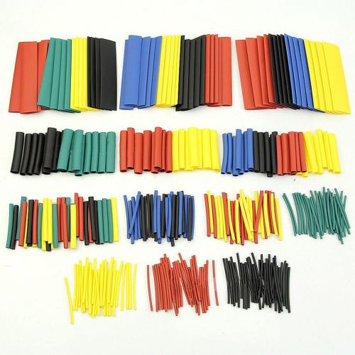 328pcs h-type 8 sizes 2:1 heat shrink tube wire wrap sleeve kit cable assortment for sale