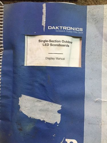 Daktronics Single Section Outdoor LED Scoreboards Manual