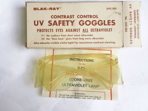New Blak-ray Contrast control safety goggles Ultraviolet S-52