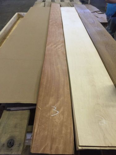 Wood Veneer Figured Mahogany 9x96 22Pcs Total Raw Veneer &#034;EXOTIC&#034; MOL 3