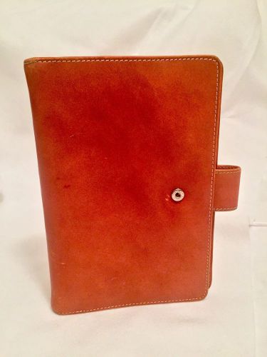 LEVENGER Vintage brown leather Planner  6 ring Organizer Pocket Briefcase agenda