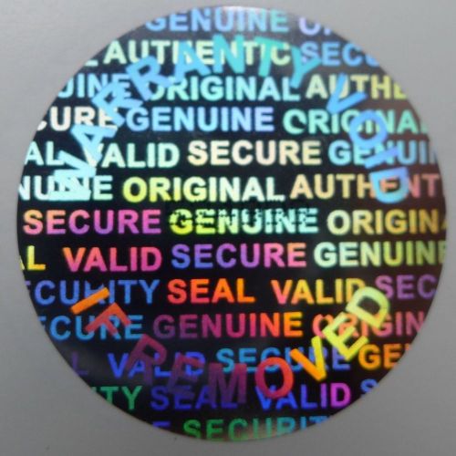 500 Round 25 MM Serial Number Security Hologram Tamper Evident Warranty Labels