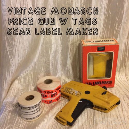 Pitney bowes monarch 1110 sears label maker vintage price gun grocery tags lot for sale
