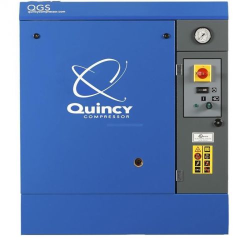 Quincy Compressors 208/3/60 5 Hp Rotary Screw Air Compressor, 3 Phase QGS 5 HP